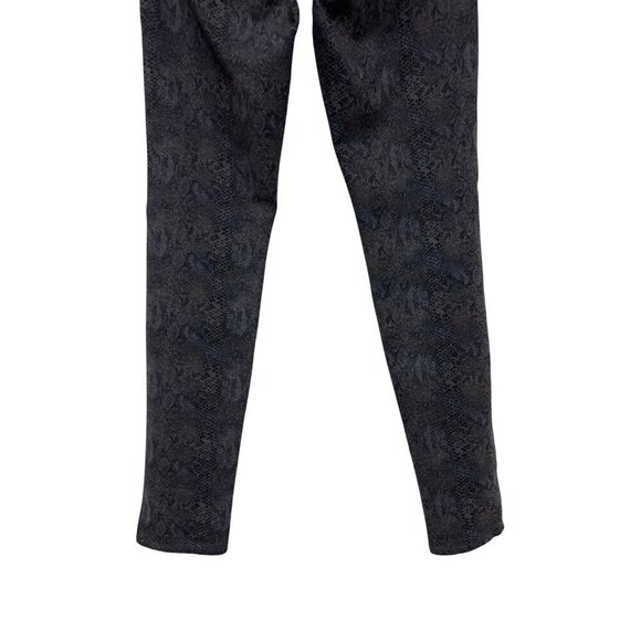 Kut from the Kloth Women's Snakeskin Pattern Black Pants Skinny Size 6 Rayon - Picture 6 of 12